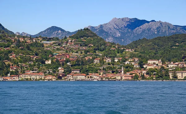 Vista Panorámica Ciudad Varena Lago Como Italia —  Fotos de Stock