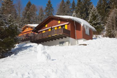 Wnter, İsviçre İsviçre Alpleri'nde rahat ev.