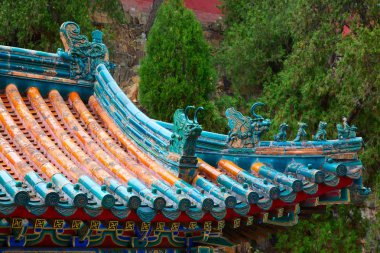 Beijing, Çin - 14 Ekim 2017: Yasak Şehir (Sarayı Müzesi), kimden Ming Hanedanı Çin İmparatorluk Sarayı sonuna Qing Hanedanı (1420-1912).