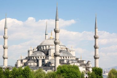 Türkiye 'nin İstanbul kentindeki ünlü mavi cami.