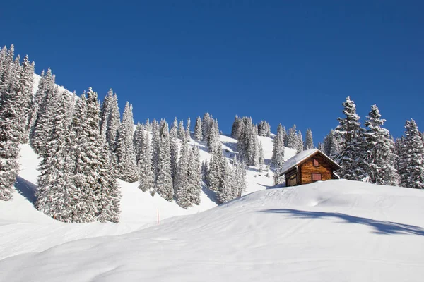 Acogedora Casa Alta Mounyains Suiza — Foto de Stock