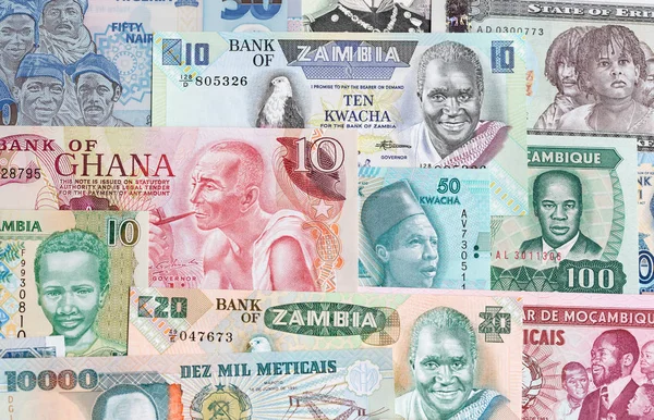 Renkli Afrika banknotlar çeşitli