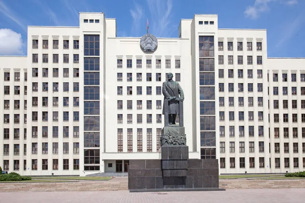 Edificio Del Parlamento Plaza Independencia Minsk Bielorrusia — Foto de Stock