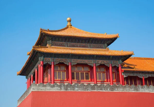 Beijing, Çin - 14 Ekim 2017: Yasak Şehir (Sarayı Müzesi), kimden Ming Hanedanı Çin İmparatorluk Sarayı sonuna Qing Hanedanı (1420-1912).