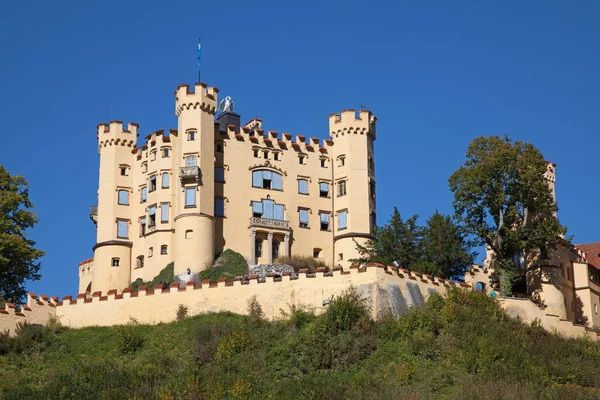 Schloss Hohenschwangau Den Bayerischen Alpen Deutschland — Stockfoto