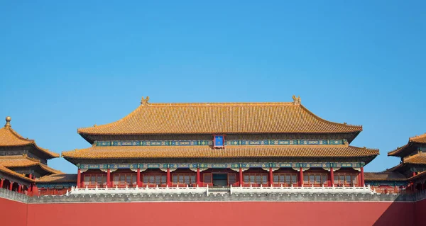 Beijing, Çin - 14 Ekim 2017: Yasak Şehir (Sarayı Müzesi), kimden Ming Hanedanı Çin İmparatorluk Sarayı sonuna Qing Hanedanı (1420-1912).