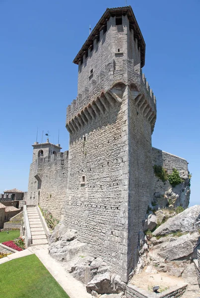 Vista Las Antiguas Fortificaciones San Marino — Foto de Stock