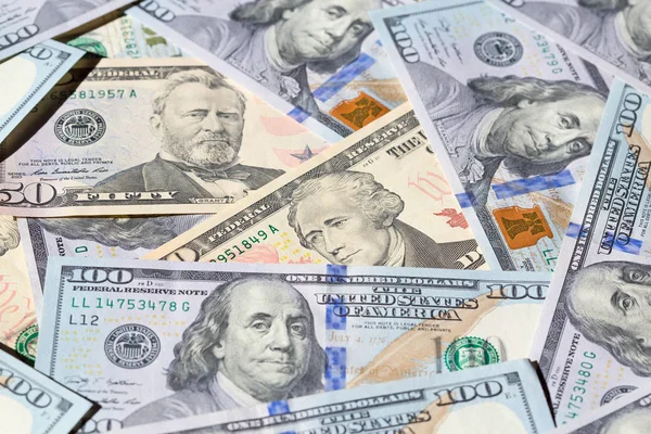 Çeşitli Abd Doları Banknot Toplama — Stok fotoğraf