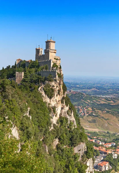 Vista Las Antiguas Fortificaciones San Marino — Foto de Stock