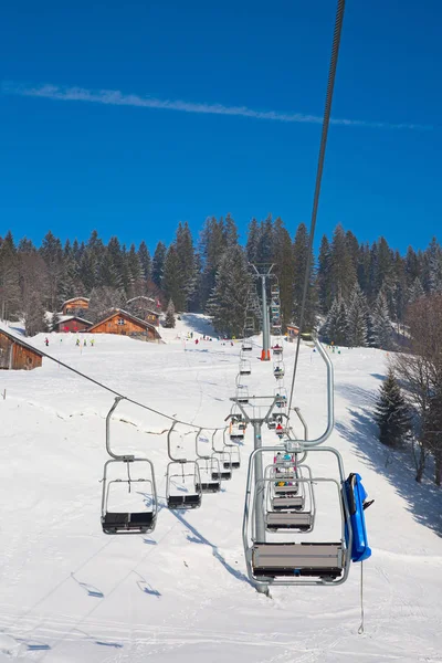 Linbanor Schweiziska Alperna Schweiz — Stockfoto