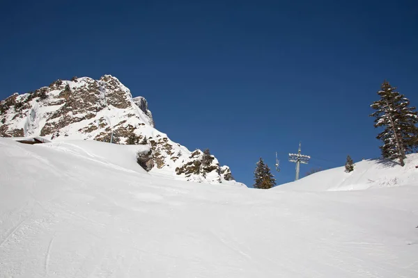 Vinter Schweiziska Alperna Schweiz — Stockfoto