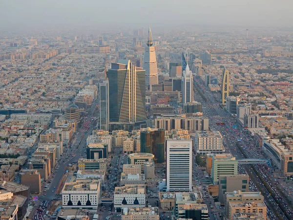 Riyadh Febrero Vista Aérea Del Centro Riad Febrero 2016 Riad — Foto de Stock