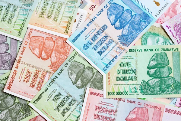 Banknoten Von Simbabwe Nach Hyperinflation — Stockfoto