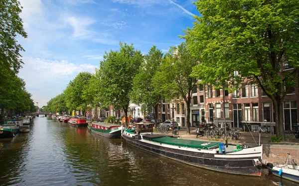 Amsterdam Juli Grachten Van Stad Amsterdam Juli 2016 Amsterdam Nederland — Stockfoto