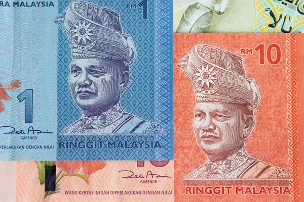Banknot Malezya Ile Ringiti Notlar — Stok fotoğraf