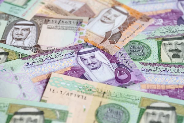 Colección Billetes Arabia Saudita Riyal — Foto de Stock