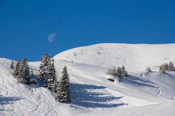 Vinter Schweiziska Alperna Schweiz — Stockfoto