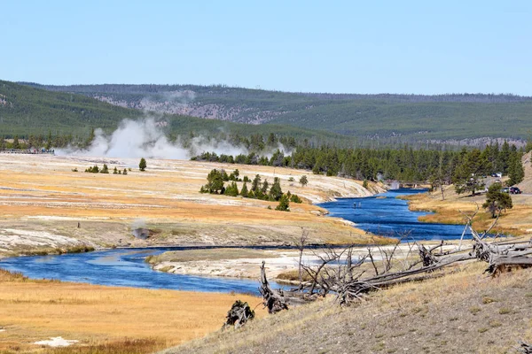 Río Firehole Parque Nacional Yellowstone — Foto de Stock