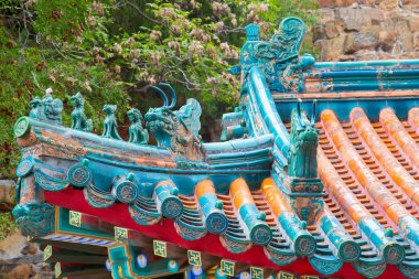 Beijing, Çin - 15 Ekim 2017: Summer Palace, Çin İmparatorluk Sarayı ve Jin Hanedanı bahçeden sonuna Qing Hanedanı (1150-1912).