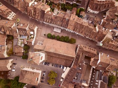 Havadan görünümü içinde Schaffhausen city, İsviçre.