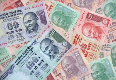 Hint banknotlarının koleksiyonu.