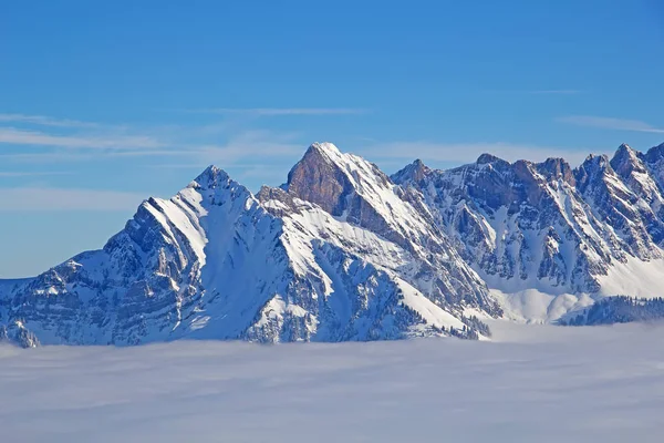 Vinter Schweiziska Alperna Schweiz — Stockfoto