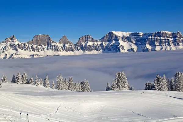 Invierno Los Alpes Suizos Suiza — Foto de Stock