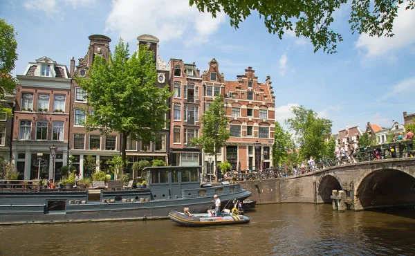 Amsterdam Julio Canales Ciudad Amsterdam Julio 2016 Amsterdam Países Bajos — Foto de Stock