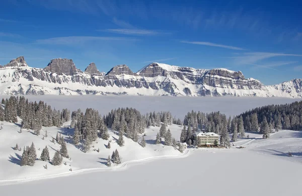 Winter Zwitserse Alpen Zwitserland — Stockfoto