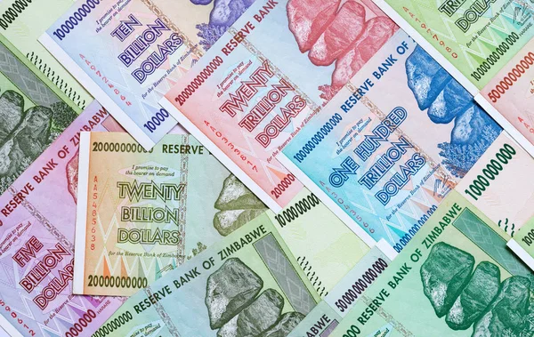 Banknoten Von Simbabwe Nach Hyperinflation — Stockfoto