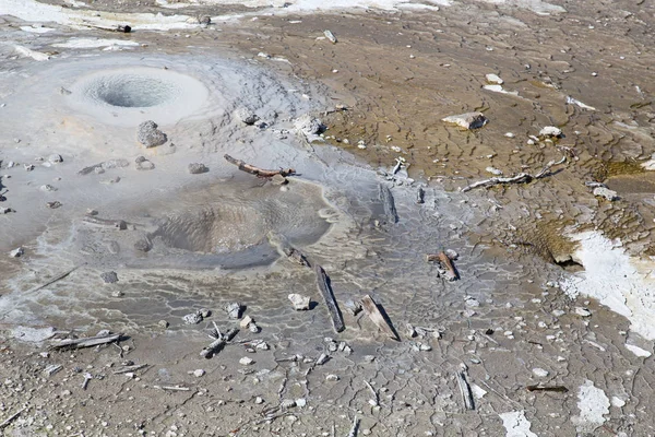 Υδρολογική Λεκάνη Norris Geyser Στο Εθνικό Πάρκο Yellowstone Ηπα — Φωτογραφία Αρχείου