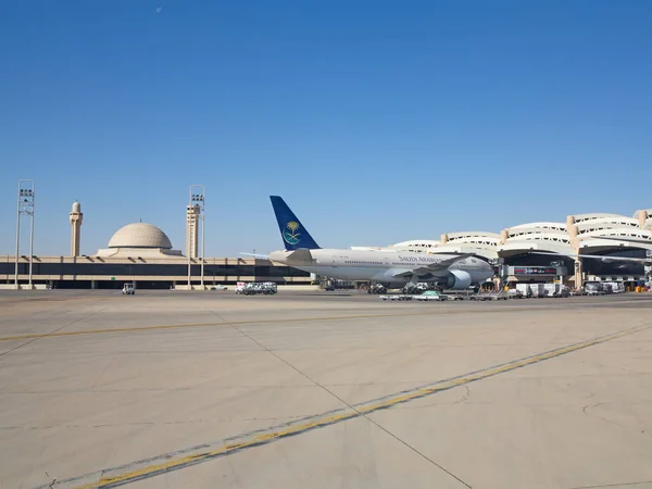 Riyad Mars Des Avions Préparent Décollage Aéroport Riyad King Khalid — Photo