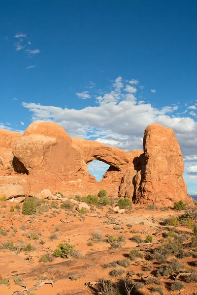Berömda Windows Bågen Arches National Park Utah Usa — Stockfoto