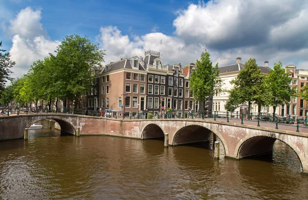 Amsterdam July Canals Amsterdam City July 2016 Amsterdam Netherlands Historical — Stock Photo, Image