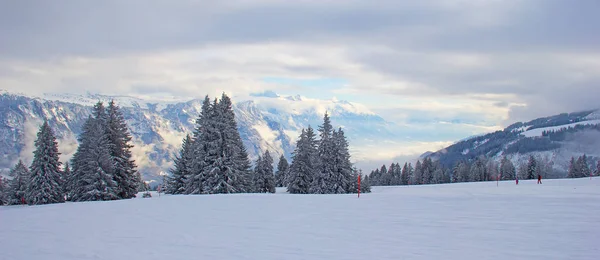 Zima Szwajcarskich Alpach Szwajcaria — Zdjęcie stockowe