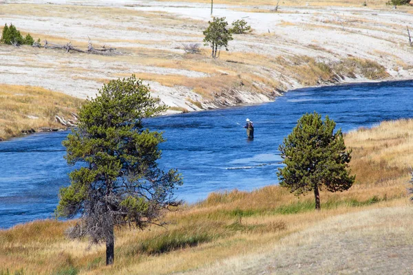 Firehole Folyó Yellowstone Nemzeti Parkban — Stock Fotó