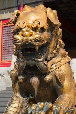 BEIJING, ÇİN - 14 Ekim 2017: Yasak Şehir (Saray Müzesi), Çin imparatorluk sarayı Ming hanedanlığından Qing hanedanlığının sonuna kadar (1420-1912)).