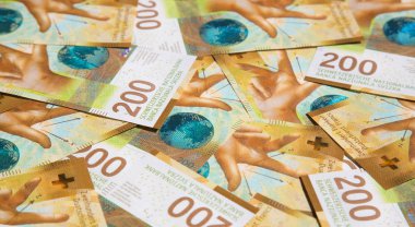 Barnd yeni İsviçre 200 topluluğu (2018 yılında verilen banknotlar franks)