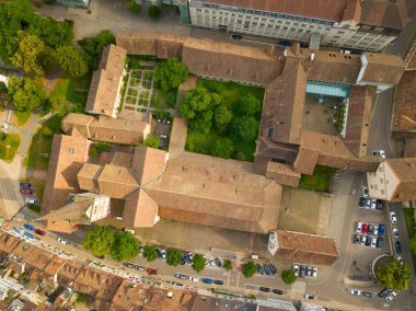 Havadan görünümü içinde Schaffhausen city, İsviçre.