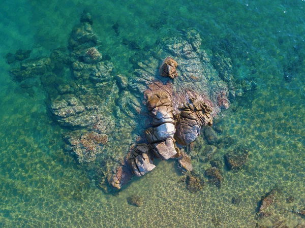 Letecká Fotografie Krásné Pláže Sitonii Chalkidiki Region Řecko — Stock fotografie