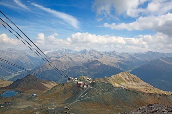 Φθινοπωρινό Τοπίο Γύρω Άκρη Διαδρομή Στο Νταβός Της Ελβετίας — Φωτογραφία Αρχείου