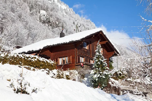 Inverno Nos Alpes Suíços Suíça — Fotografia de Stock