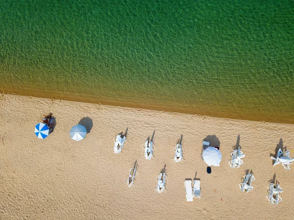 希腊Chalkidiki地区Sitonia美丽海滩的空中照片 — 图库照片