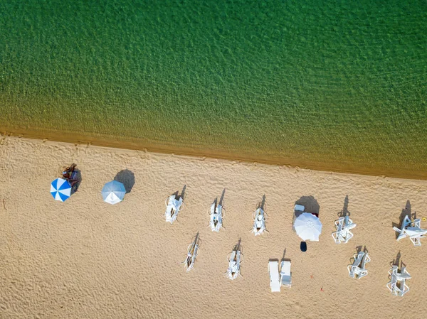 Sitonia Chalkidiki Bölgesindeki Güzel Plajın Hava Fotoğrafı Yunanistan — Stok fotoğraf