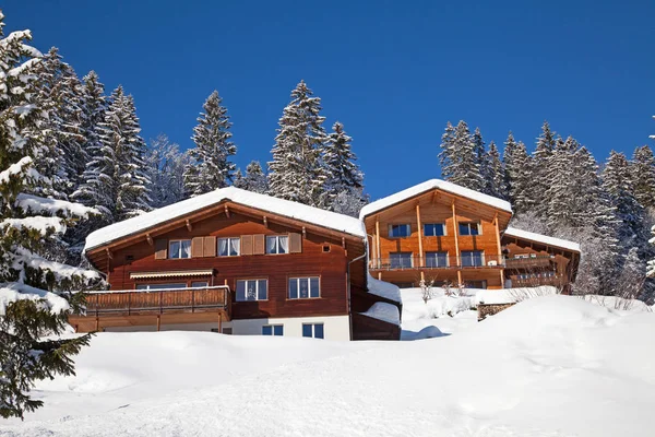 Inverno Nos Alpes Suíços Suíça — Fotografia de Stock