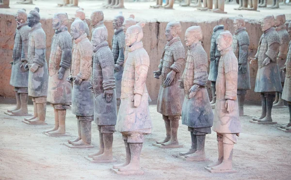 Xian China Outubro 2017 Famous Terracotta Army China Mausoléu Qin — Fotografia de Stock