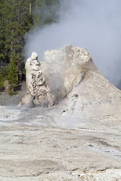 Éruption Geyser Dans Parc National Yellowstone États Unis — Photo