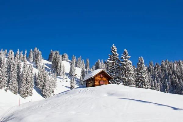 Зима Спекотних Альпах Швейцарія — стокове фото