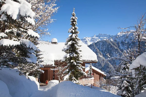 Vinter Schweiziska Alperna Schweiz — Stockfoto