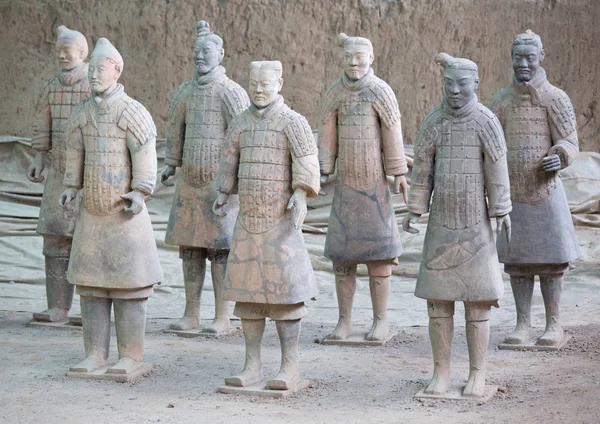Xian China Outubro 2017 Famous Terracotta Army China Mausoléu Qin — Fotografia de Stock
